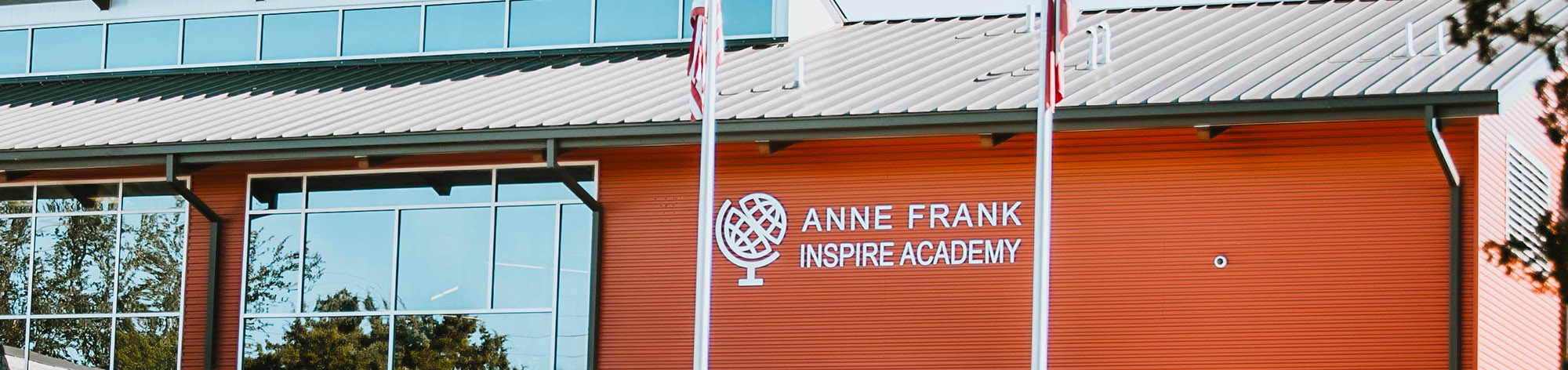 Outside view of Anne Frank IA school building